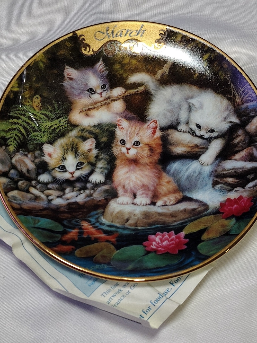"March" Kitten Collector Plate - COA